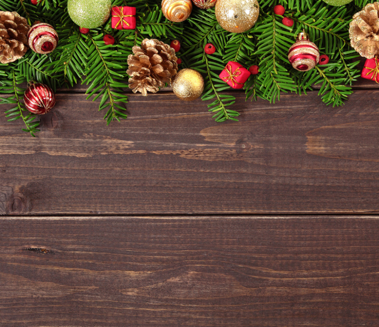圣诞节糖果木板圣诞树背景纹理