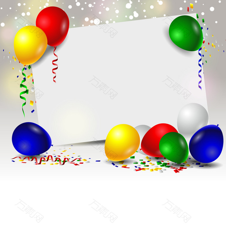 派对聚会彩色气球背景素材