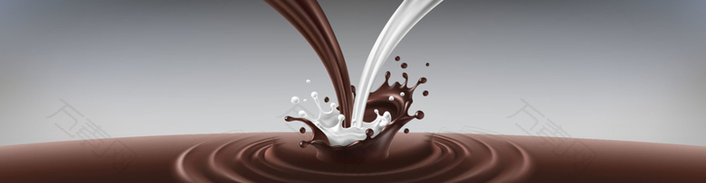美味巧克力牛奶混合矢量素材