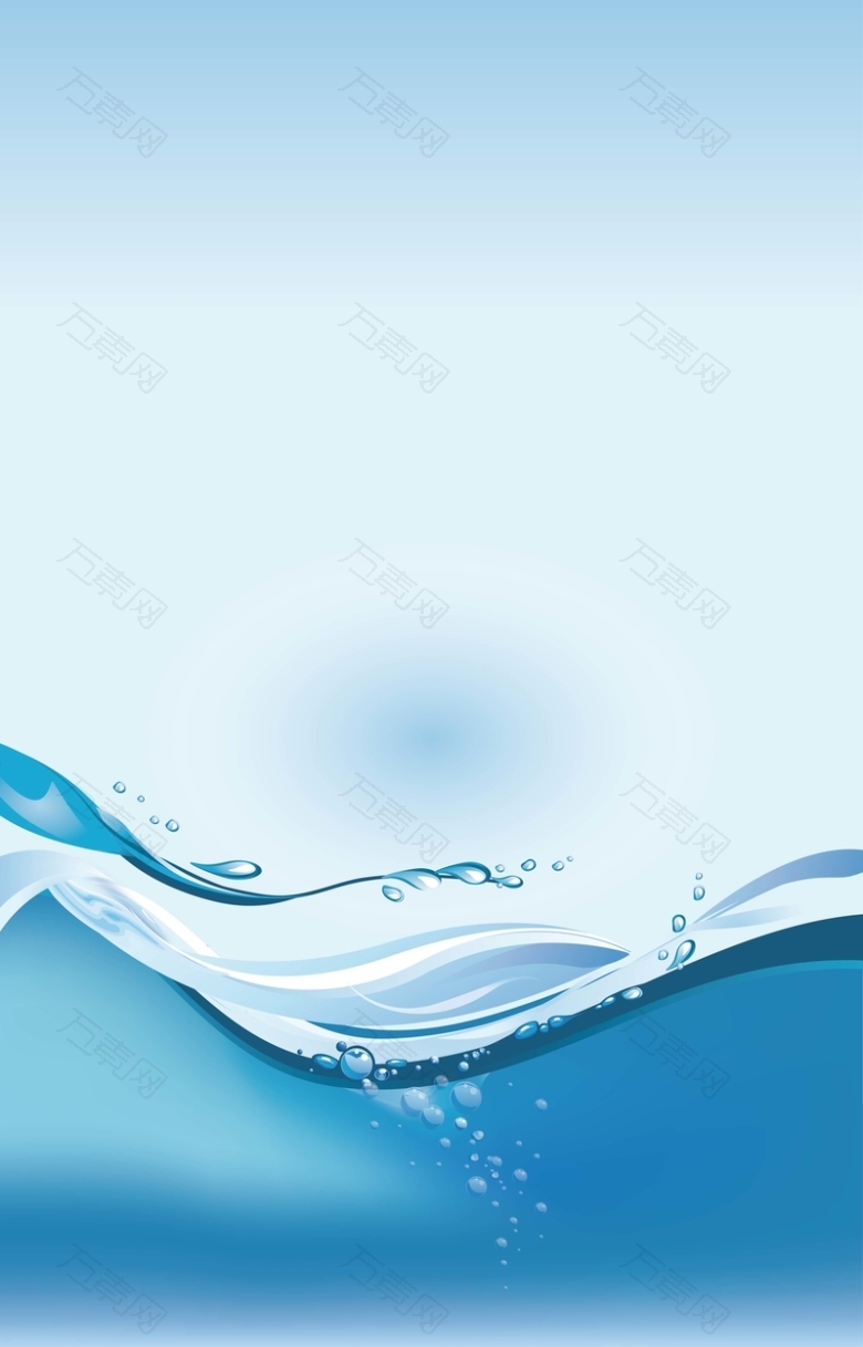 海蓝色水面上奔腾的水花背景素材