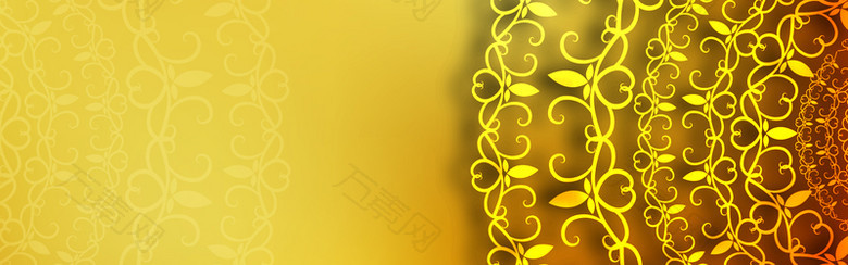 金黄色花纹背景