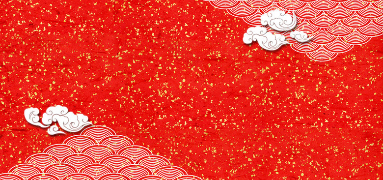 中国风红色喜庆淘宝海报背景