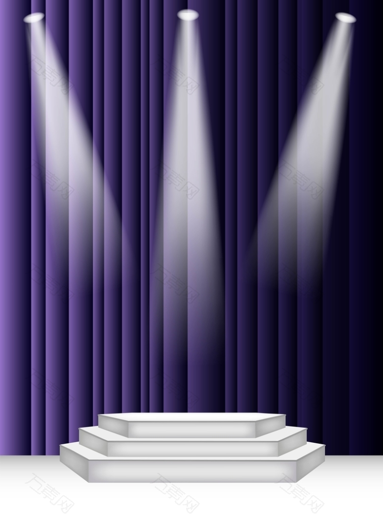 矢量紫色舞台梦幻背景
