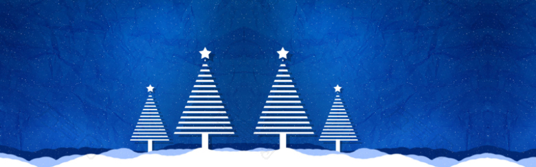 圣诞树蓝色星空背景
