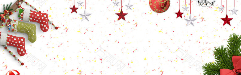 清新圣诞节banner海报背景