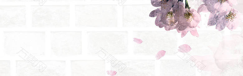 紫色手绘樱花背景