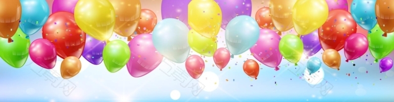 彩色梦幻气球背景图