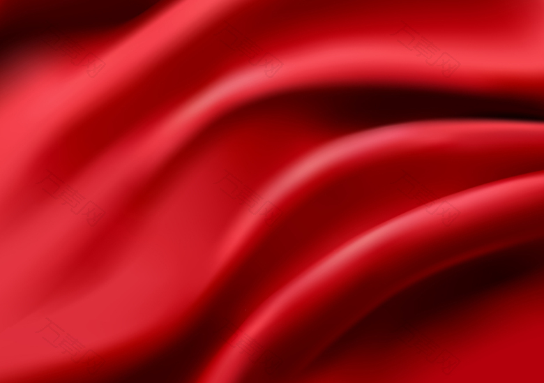 红色丝绸布质感纹理矢量背景