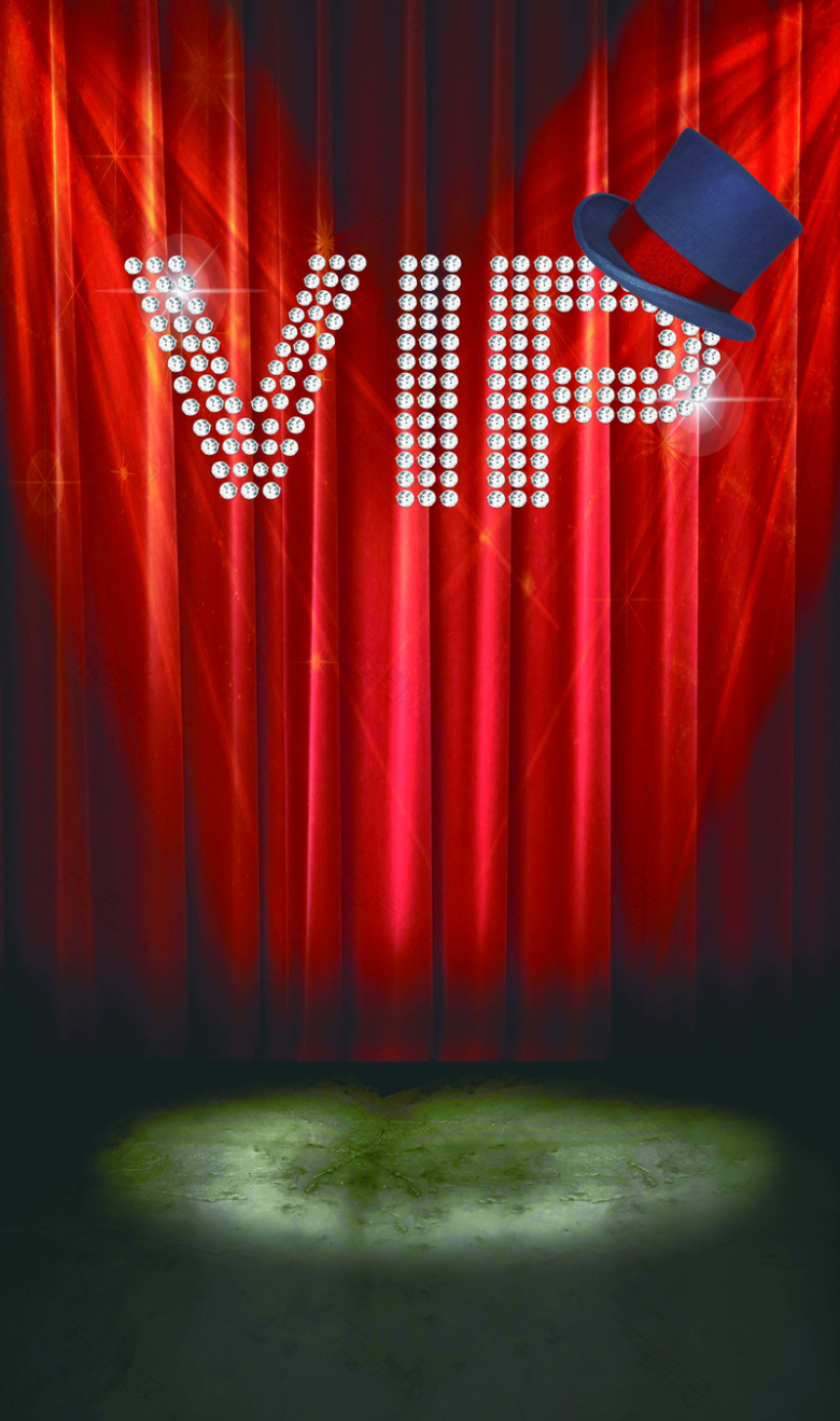 VIP答谢会会议签到墙红色幕布背景