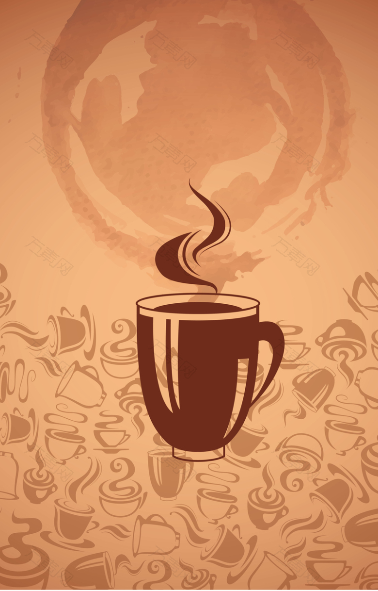 棕色咖啡杯背景