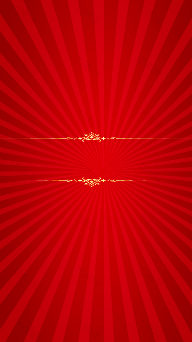 红色背景上的边框图案H5素材背景