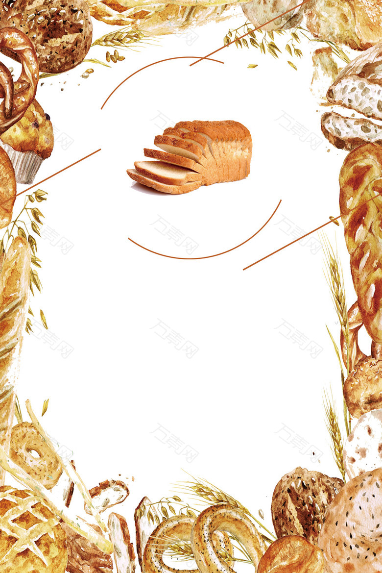 面包工坊海报背景