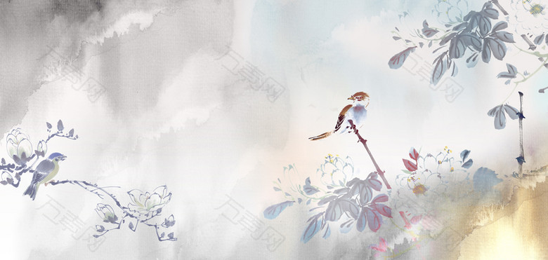 中国传统古典粉彩鸟花图片