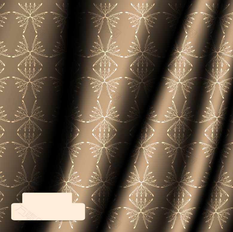 褶皱布料欧式花纹窗帘布背景