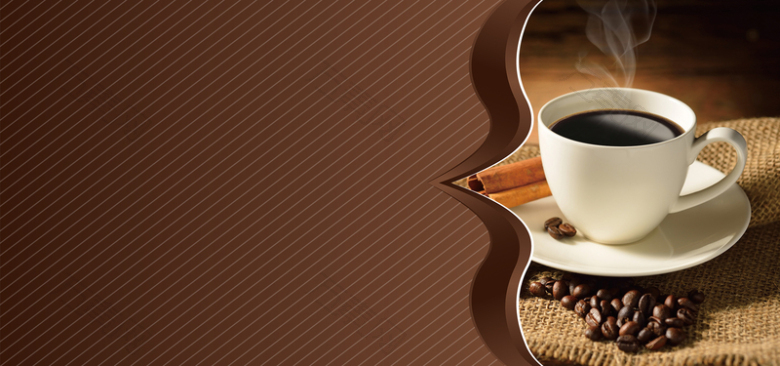 美食节咖啡豆渐变纹理几何棕色背景