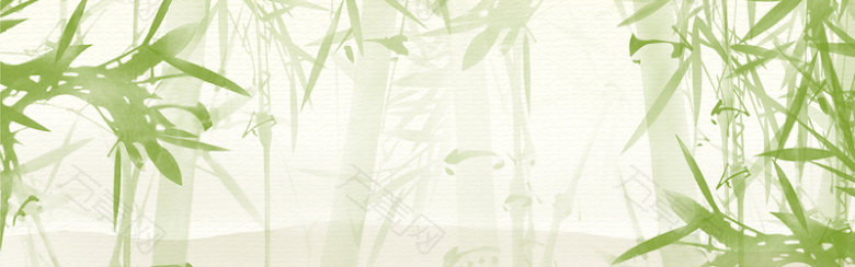 夏日七月中国风淘宝活动绿色水墨竹海报背景
