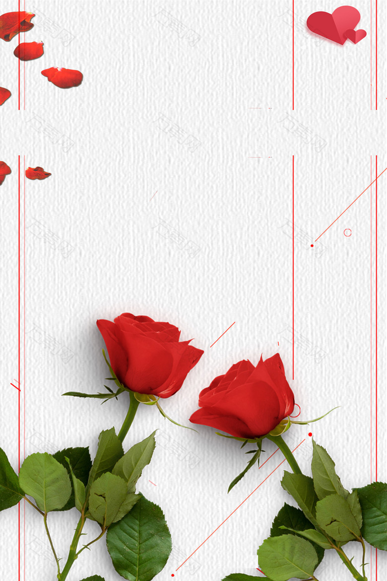 玫瑰花背景图底纹元素