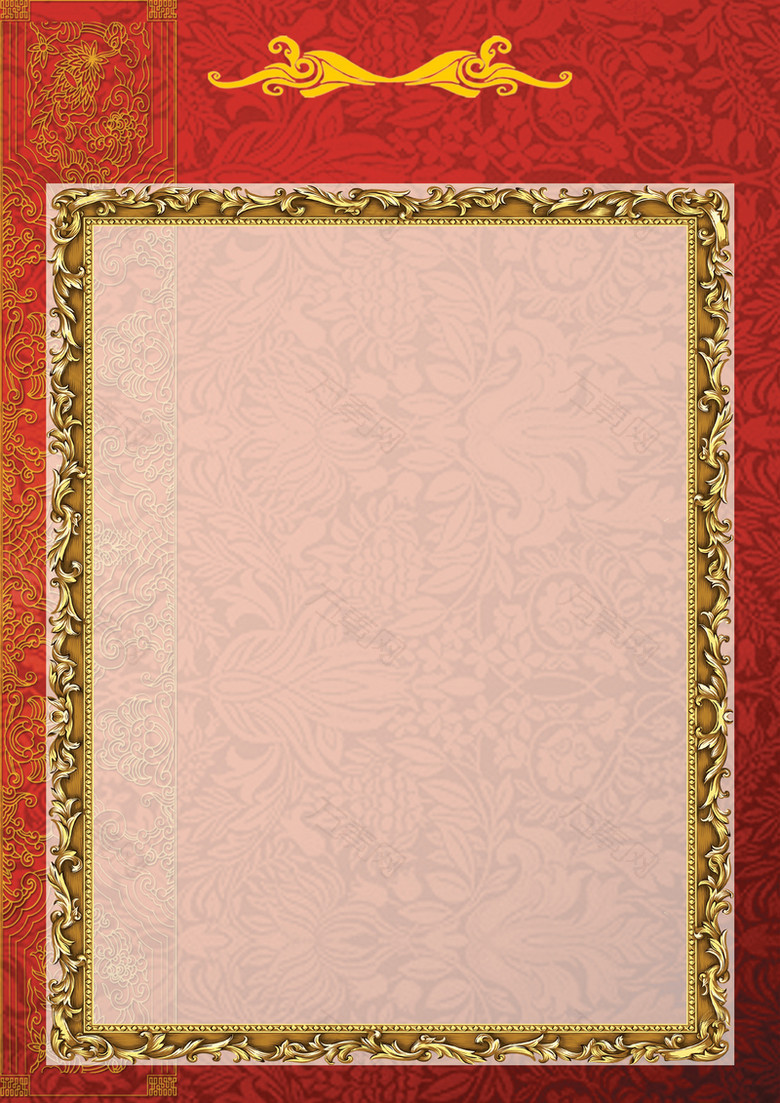 古典花纹展板背景