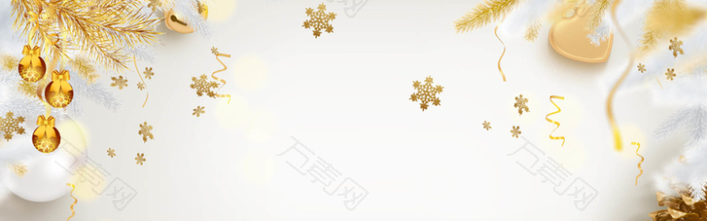 淘宝冬季圣诞清新花朵上新促销banner