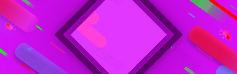 紫色扁平漂浮背景素材