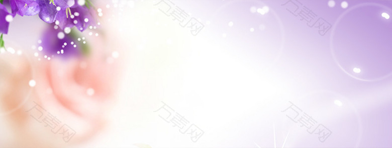 淘宝紫色梦幻护肤品面膜详情页海报背景