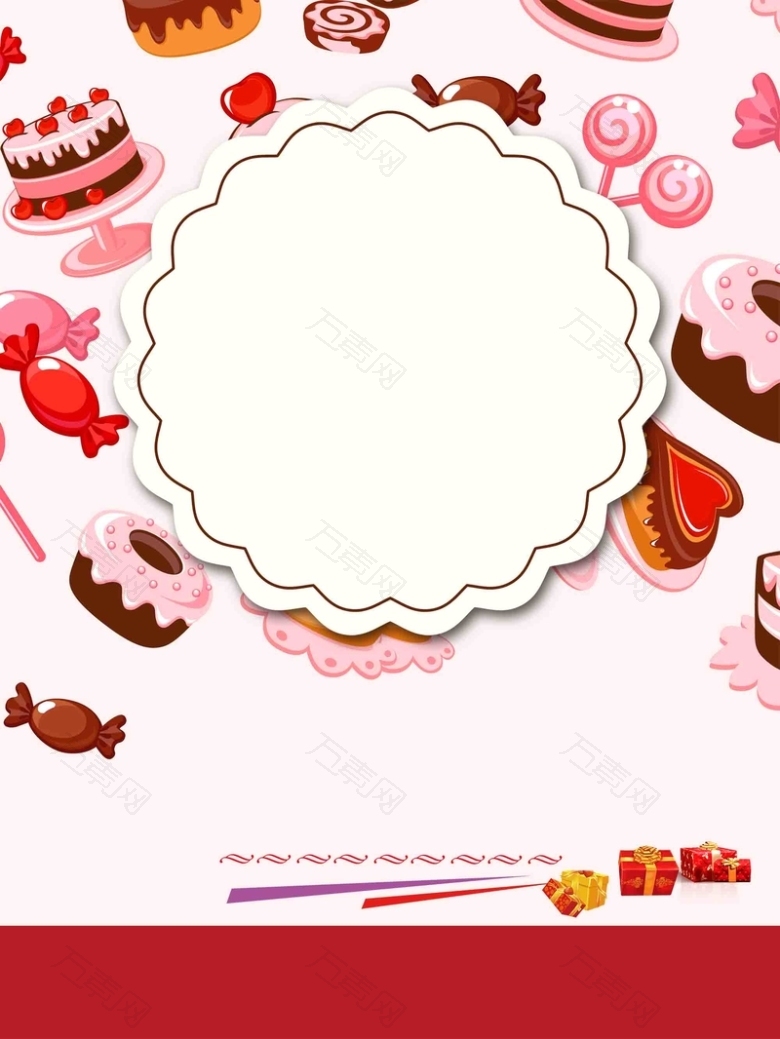 五一劳动节甜品店蛋糕店促销海报背景模板