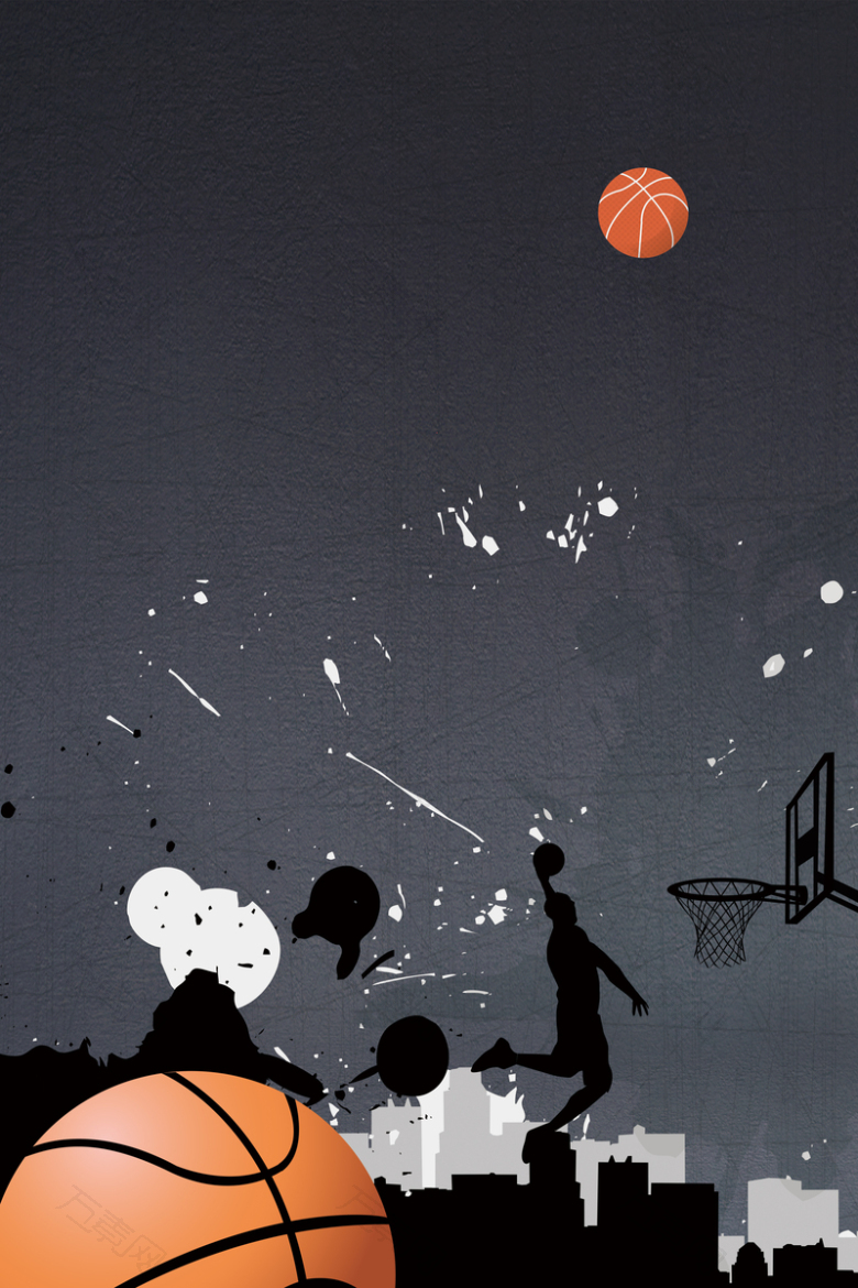 创意篮球培训招生海报背景