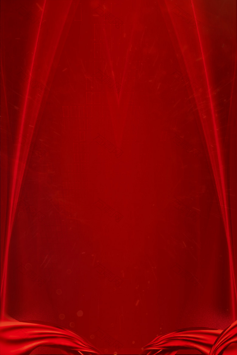 大气红色帷幕设计背景图