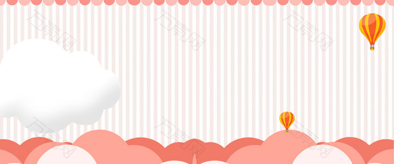 卡通纹理粉色banner背景