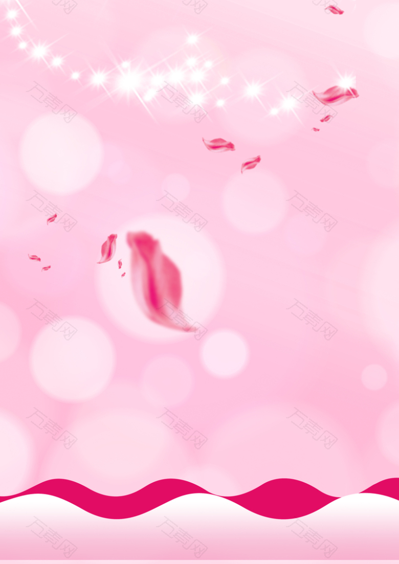 浪漫粉色花瓣背景素材
