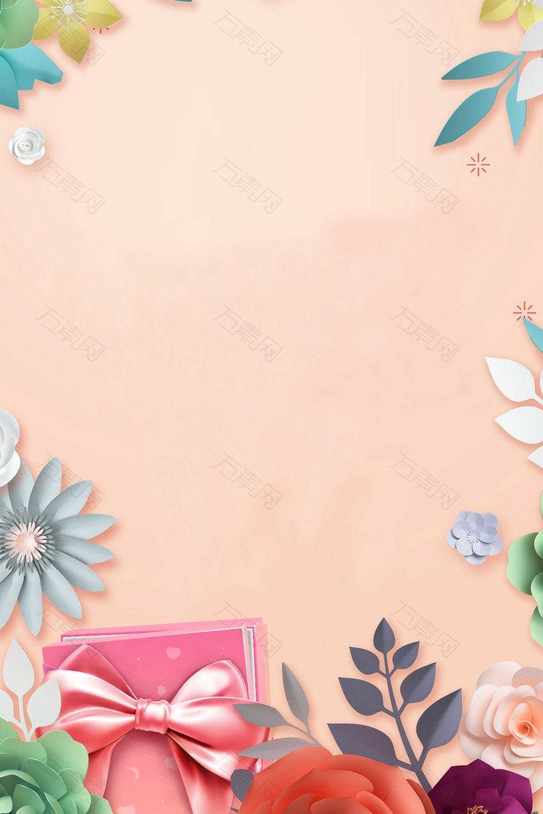 38妇女节粉色礼物礼盒背景