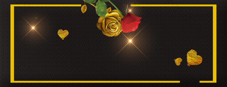 奢华金色玫瑰几何奢华黑色背景