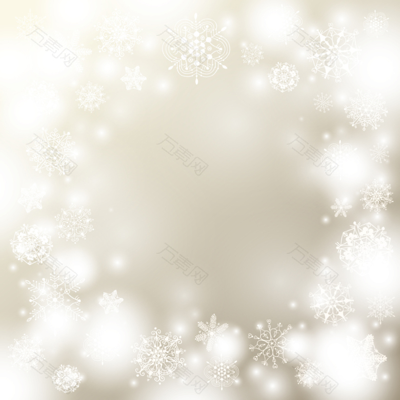 银色雪花圣诞贺卡背景