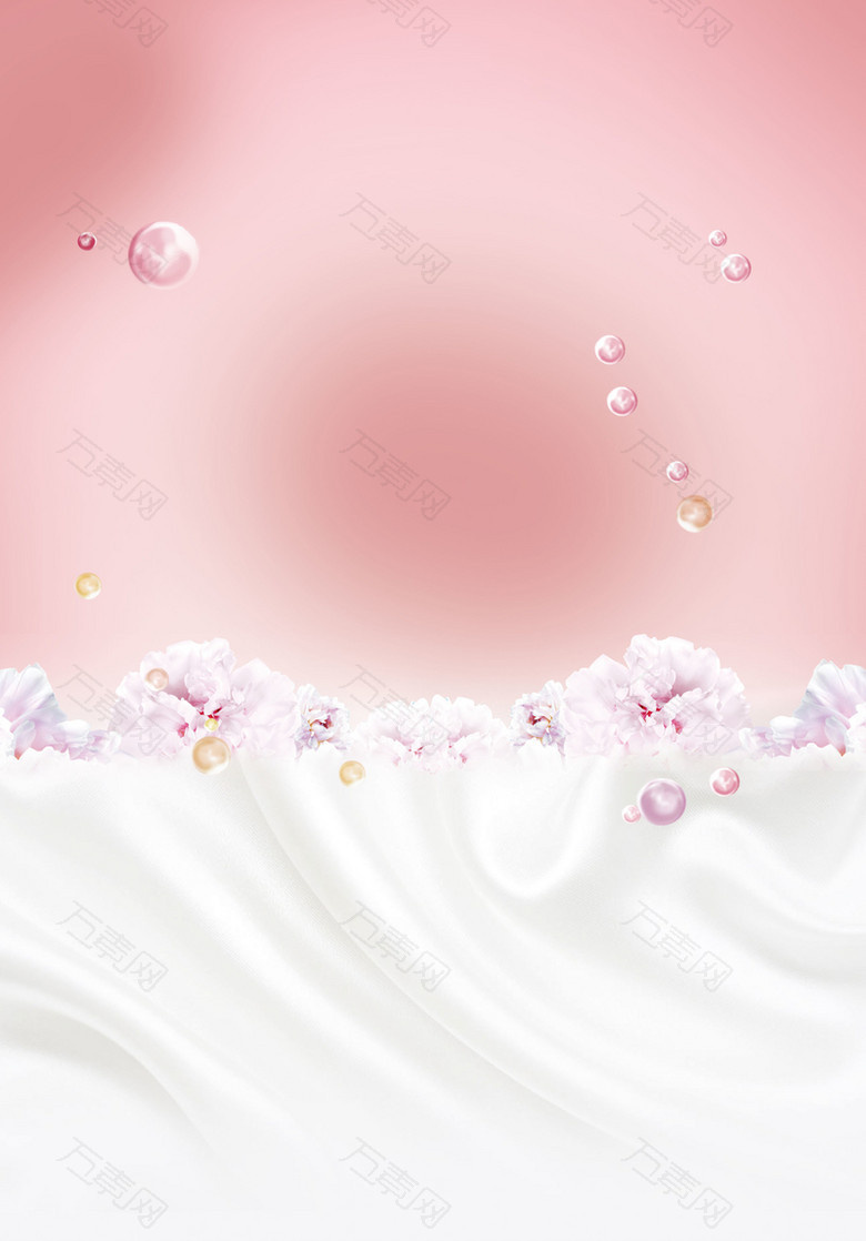 牛奶花瓣海报背景素材