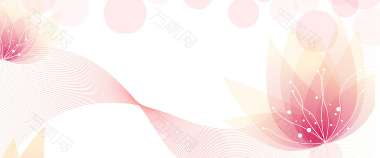 温馨粉色花纹电视墙壁纸背景banner