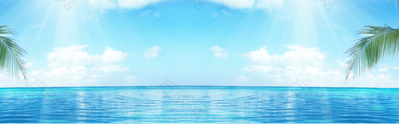 海边 暑期 背景banner