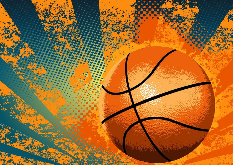 篮球海报背景矢量