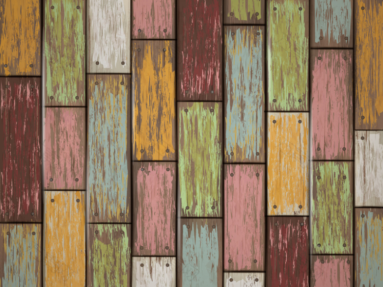 彩色作旧木板质感背景