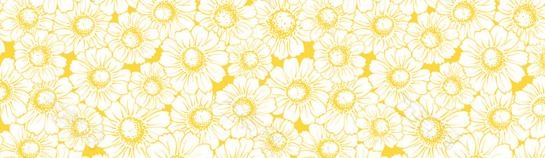 黄色雏菊图案背景