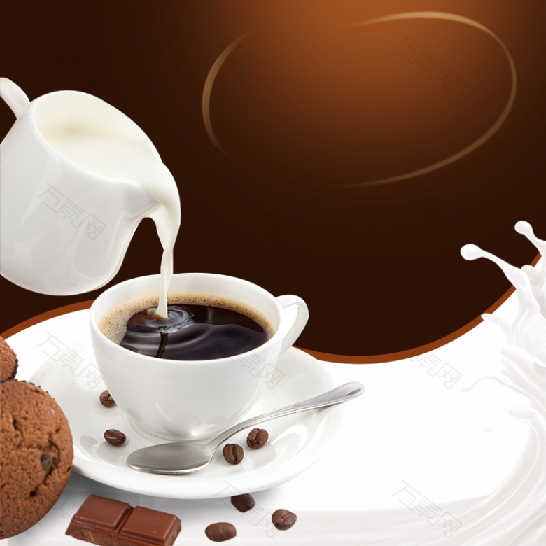 咖啡巧克力促销PSD分层主图背景素材