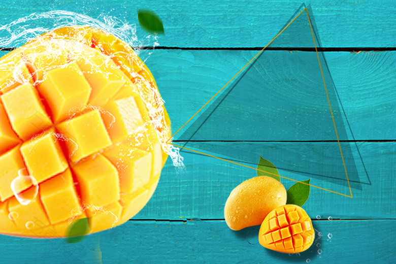 芒果水果促销海报背景素材