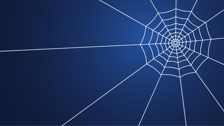 抽象白色线条蜘蛛网蓝底背景素材