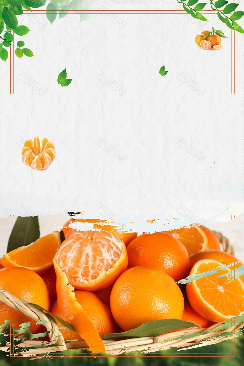 简约大气美味橘子