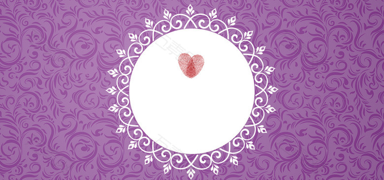 紫色婚礼纹理几何紫色banner背景