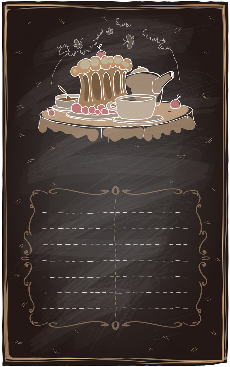 咖啡菜单海报背景