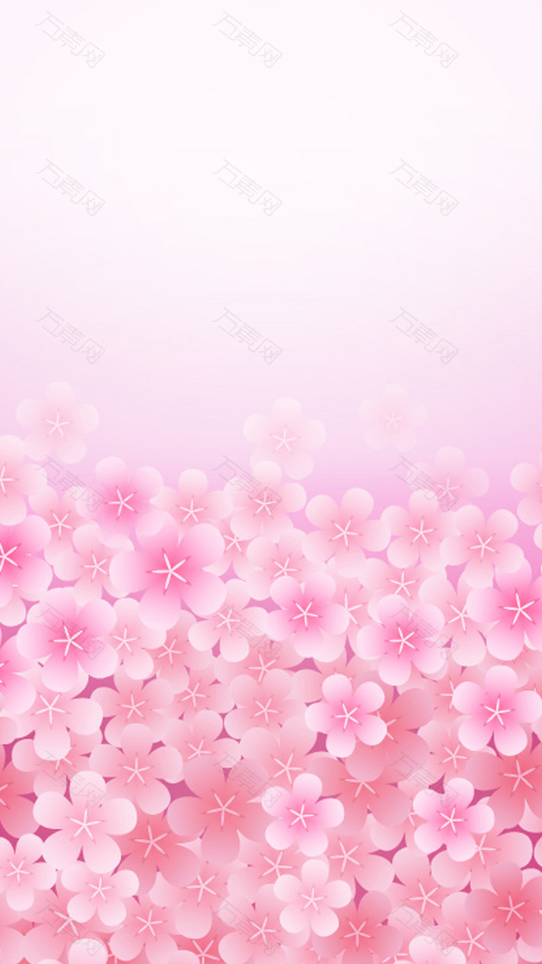 粉色花朵矢量图源文件H5背景