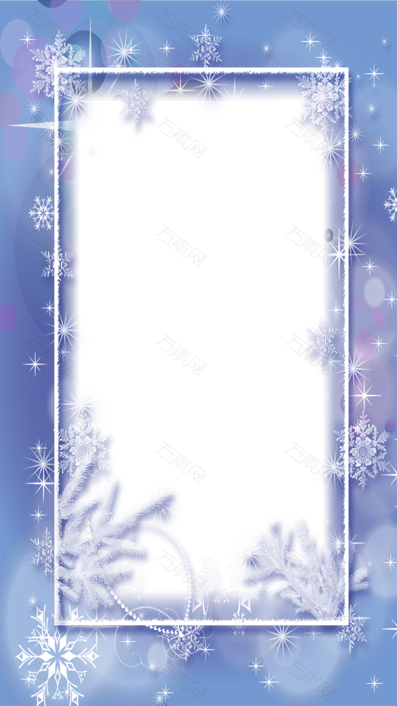 圣诞背景雪花星光装饰H5素材psd下载