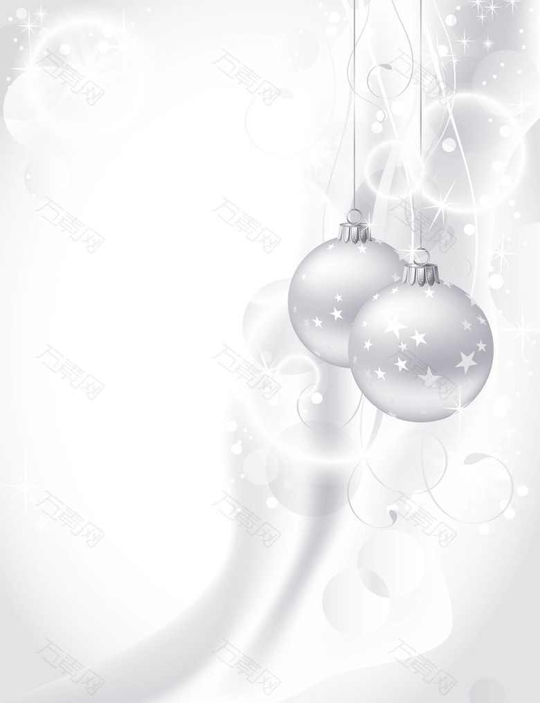 矢量质感银色圣诞节背景素材