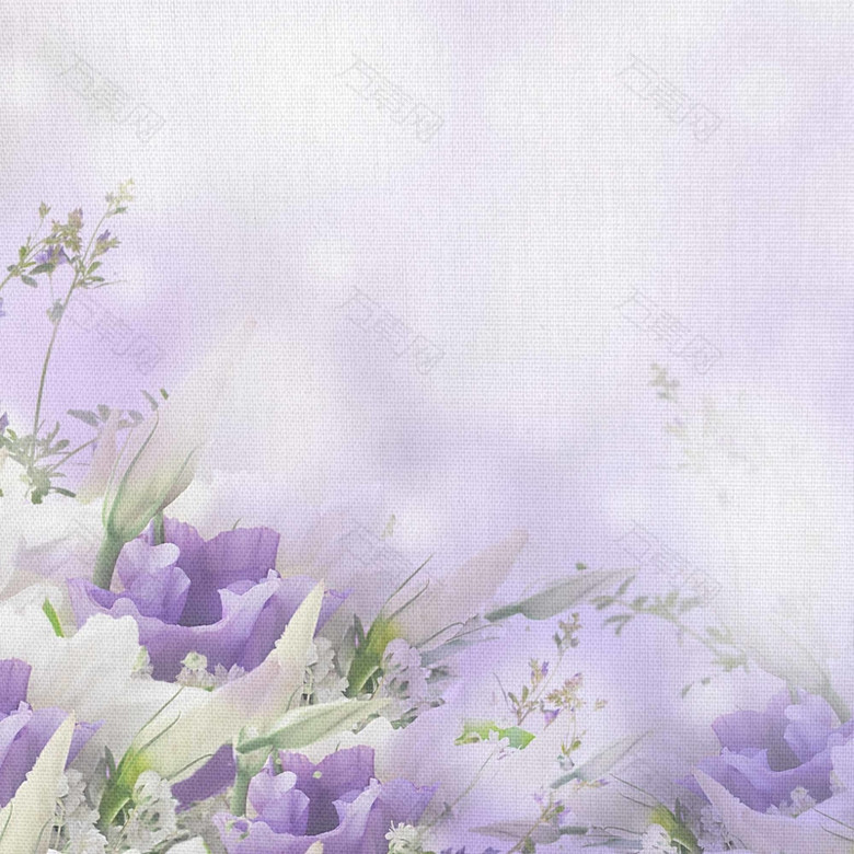唯美紫色花朵海报背景模板
