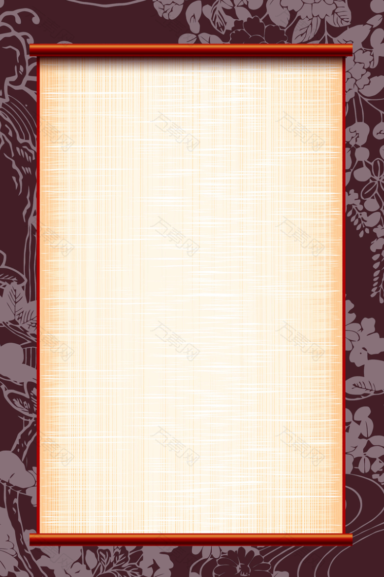 矢量中国风古典卷轴背景